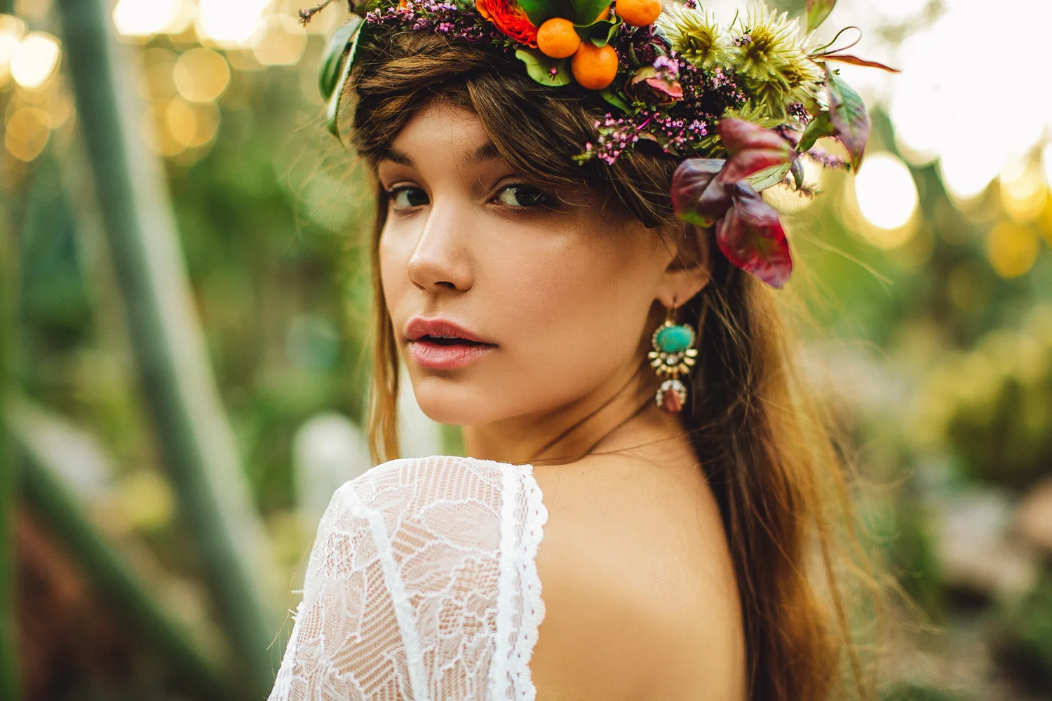 Portrait with a soft, blurry background caused by shallow depth of field.